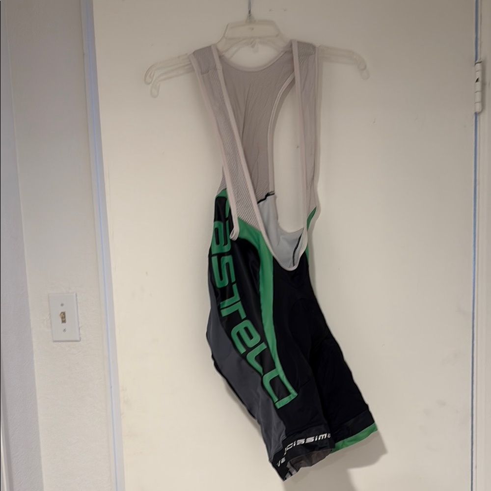 Castelli Velocissimo Cycling Bib Shorts in Black and Green
